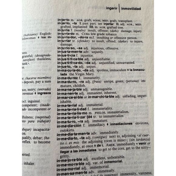 American Heritage Spanish dictionary hardback vintage navy blue reference educat - Picture 3 of 4